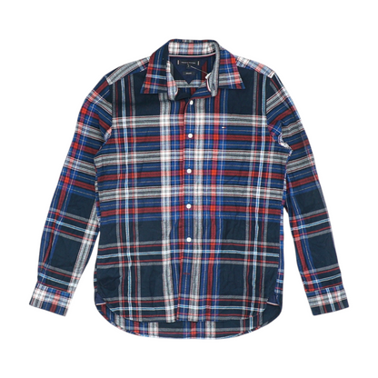 Blue Plaid Long Sleeve Button Down