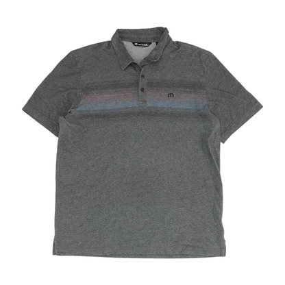 Gray Solid Short Sleeve Polo