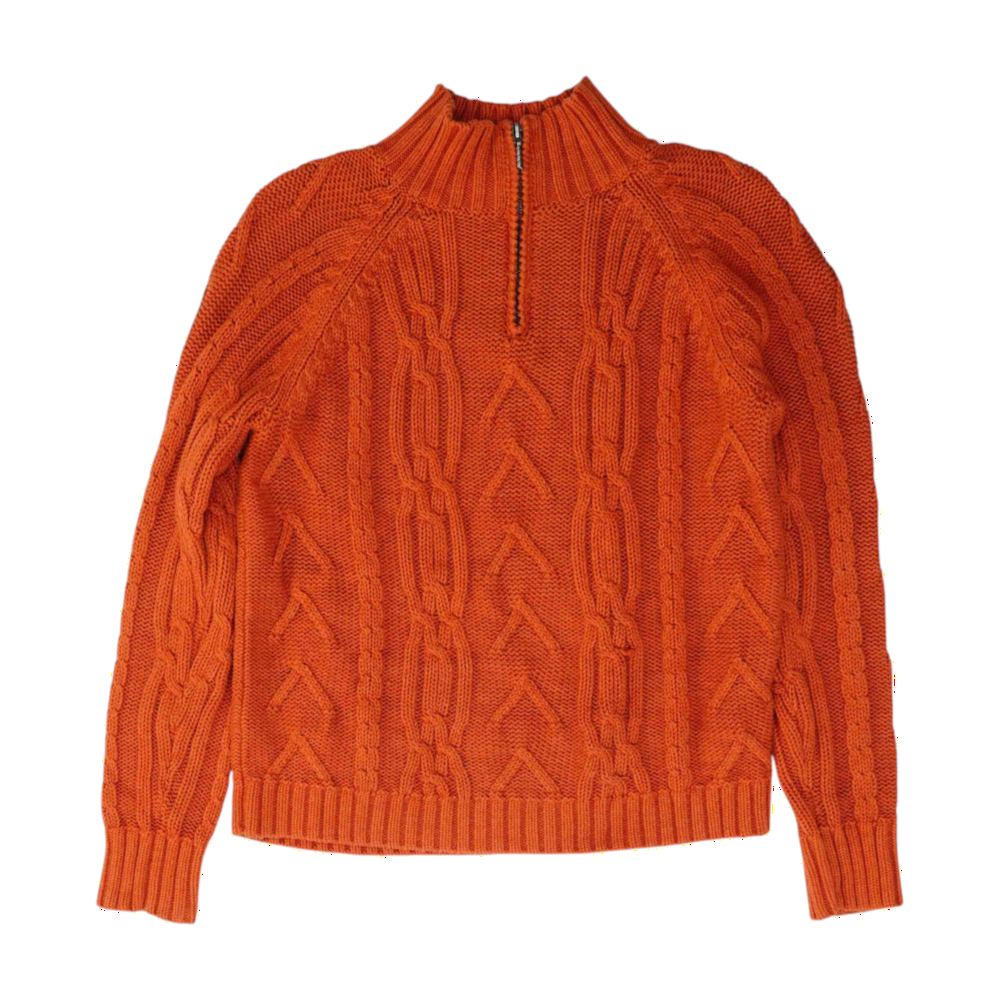 Orange 1/4 Zip Sweater
