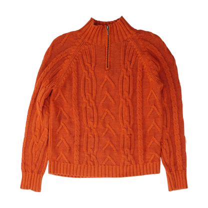 Orange 1/4 Zip Sweater