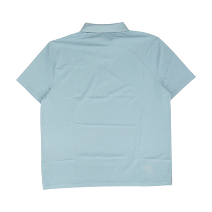 Blue Solid Short Sleeve Polo
