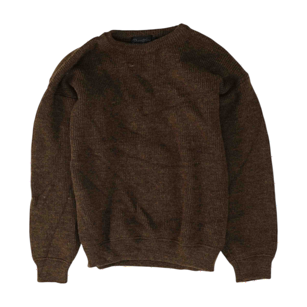 Brown Solid Pullover Sweater
