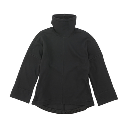 Black Solid Sweatshirt Pullover