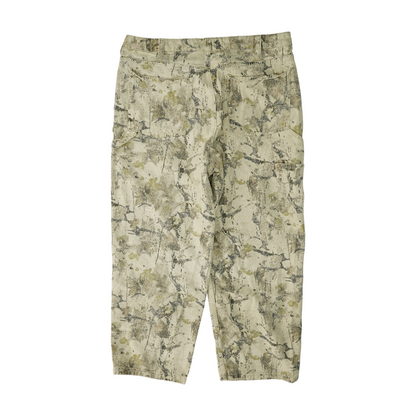 Beige Print Classic Jeans
