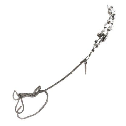 Light Gray Cord With Clear Crystals Hair Accessory