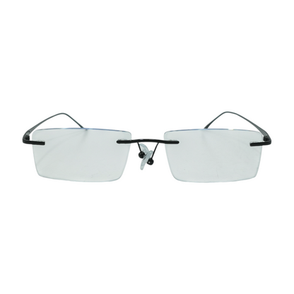 Black E11318 Rectangle Prescription Eyewear