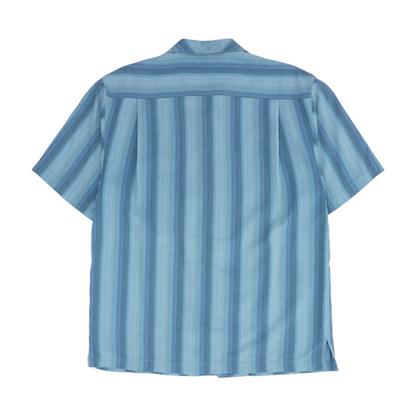 Blue Striped Short Sleeve Button Down