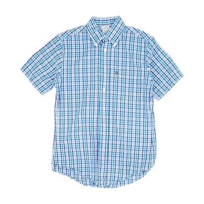 Blue Check Short Sleeve Button Down