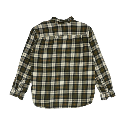 Green Plaid Flannel Button Down