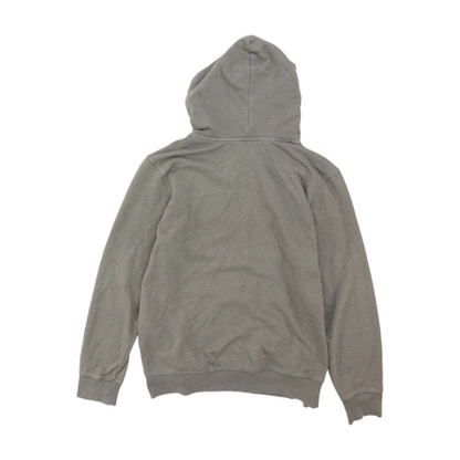 Gray Solid Hoodie Pullover