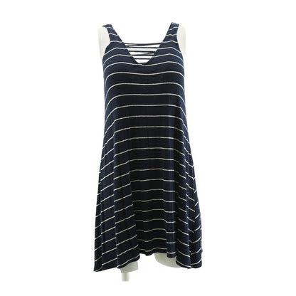 Navy Striped Mini Dress
