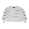 Chloe + Jasmine White Striped Pullover Sweater – Image 1
