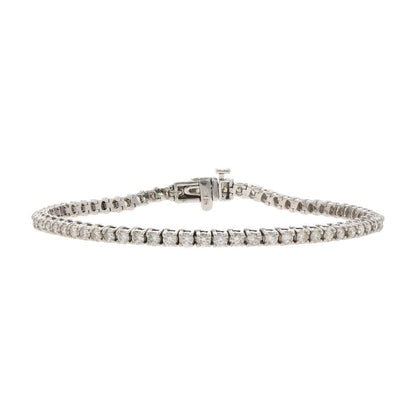 2 1/2 Ct 14K White Gold Round Diamond Tennis Bracelet