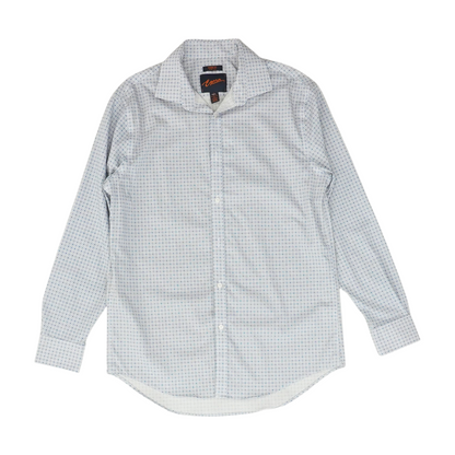White Polka Dot Long Sleeve Button Down