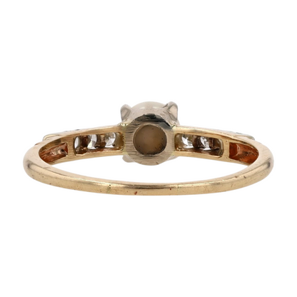 14K Yellow Gold Cultured Pearl Fashion Ring