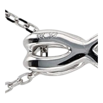 14K White Gold Synthetic Alexandrite Pendant Necklace