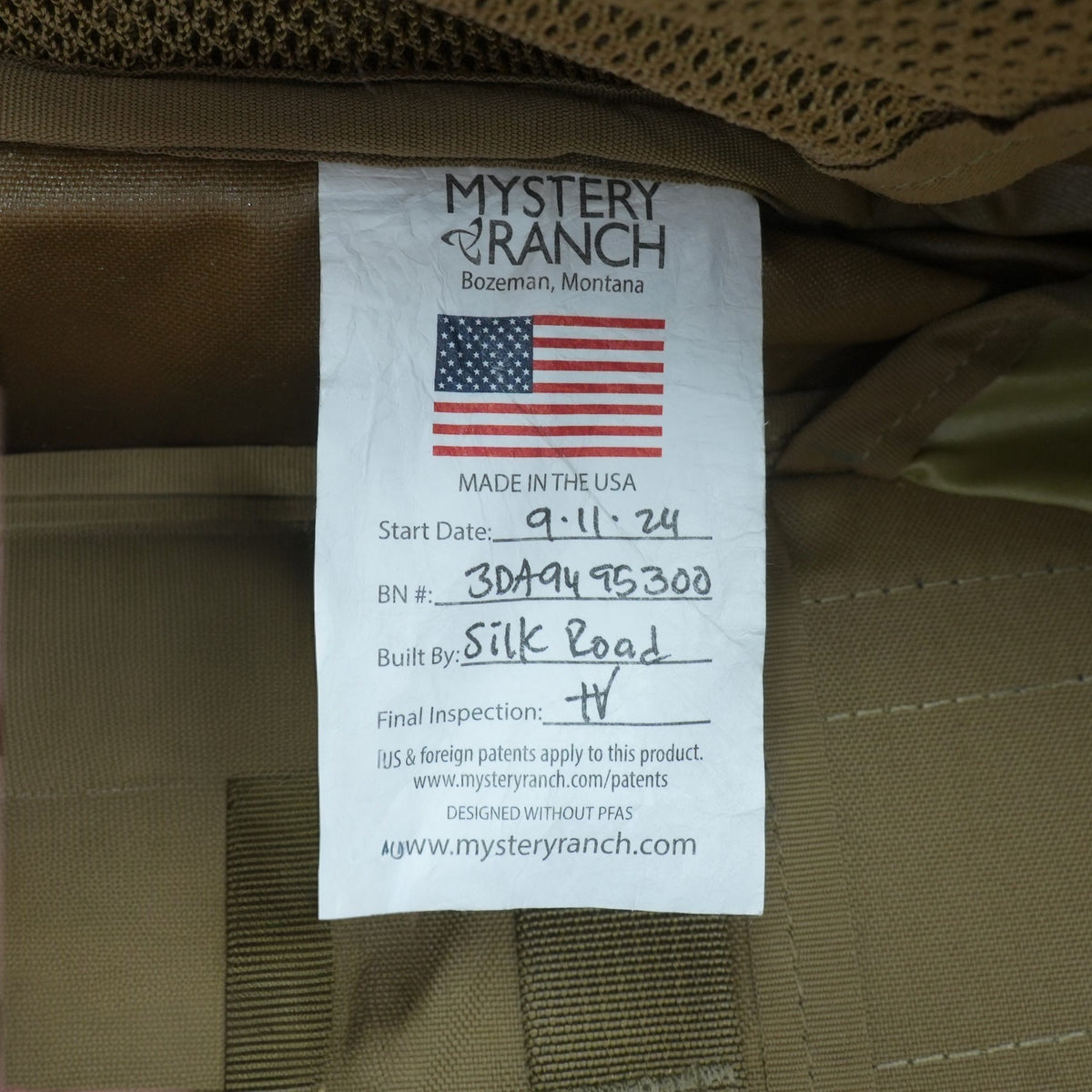 Brown 3 Day Assault BVS Backpack