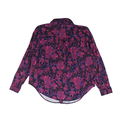 Magenta Graphic Button Down