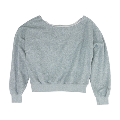 Gray Solid Sweatshirt Pullover