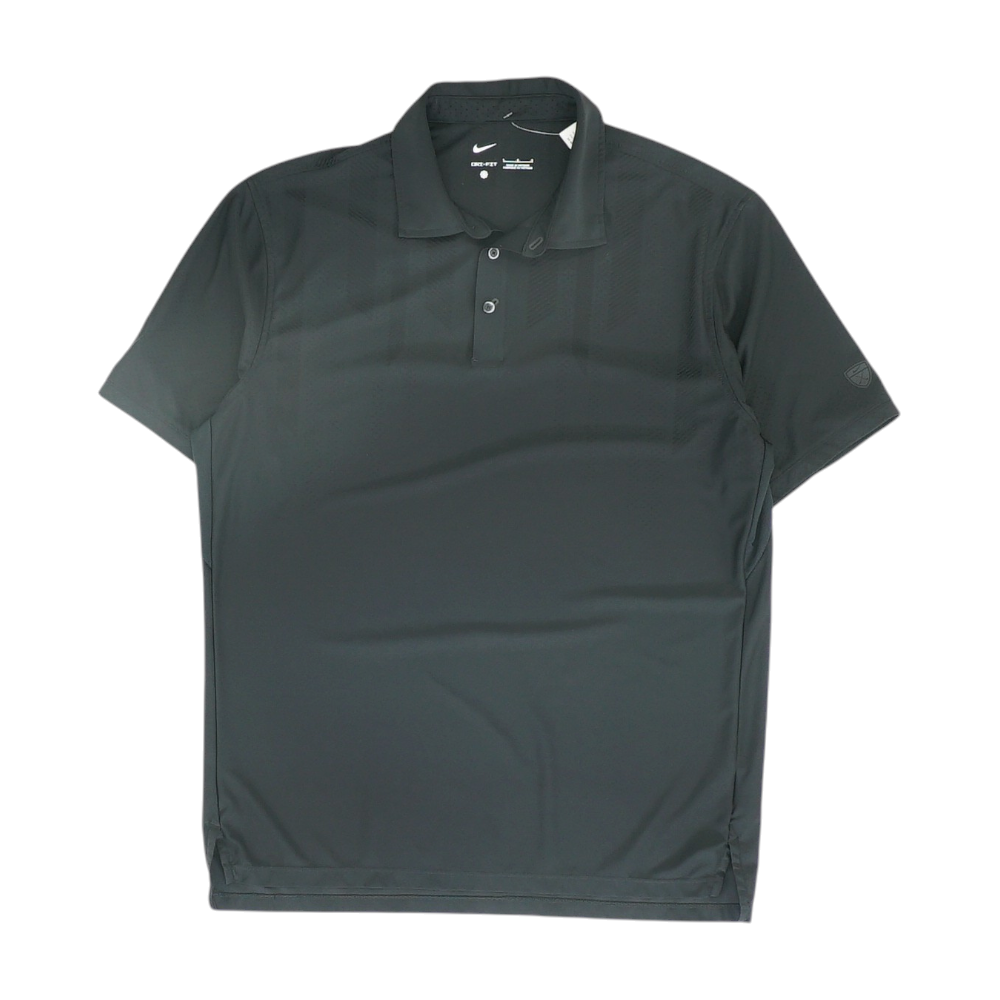 Black Solid Short Sleeve Polo