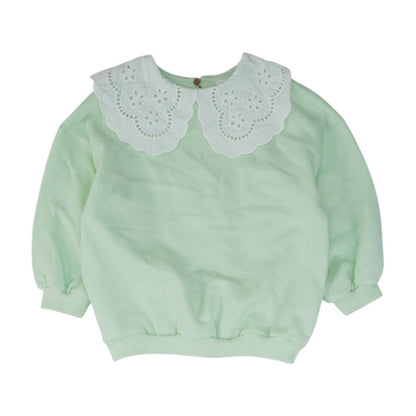 Green Solid Sweatshirt