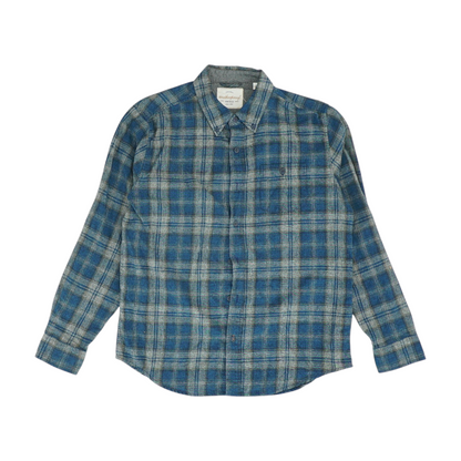Blue Plaid Flannel Button Down