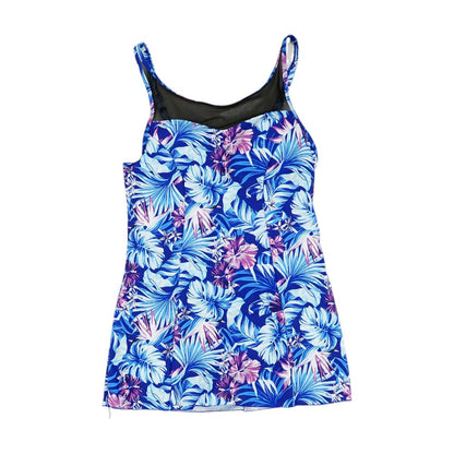Blue Tropical Swim Top
