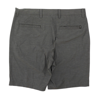 Gray Striped Active Shorts