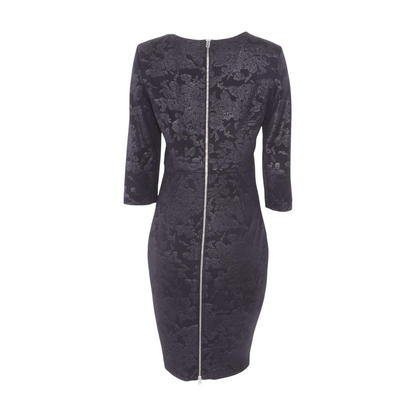 Black Floral Midi Dress