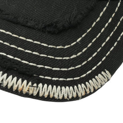 Distressed Black Supreme X True Religion 6-Panel Ball Cap