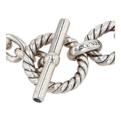 Sterling Silver Sapphire Chain Bracelet