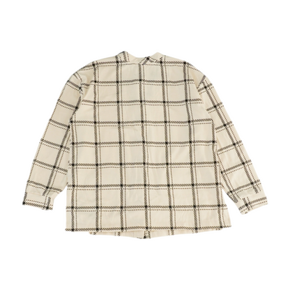 Beige Plaid Pant Set