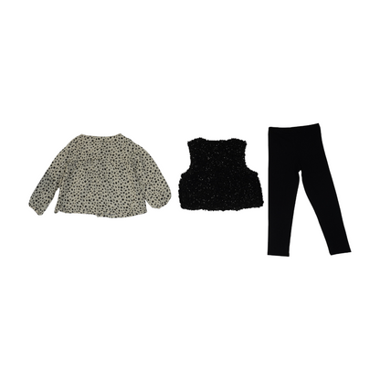 White Animal Print Long Sleeve Set