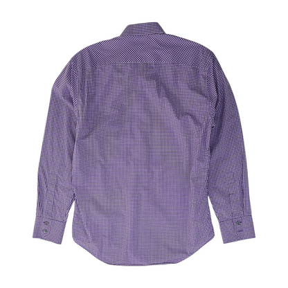 Purple Check Long Sleeve Button Down