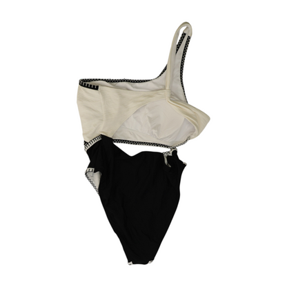 White Color Block One-Piece