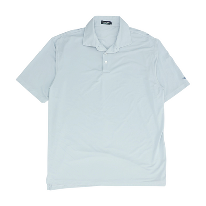 Gray Solid Short Sleeve Polo