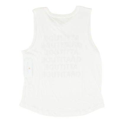 White Graphic Tank