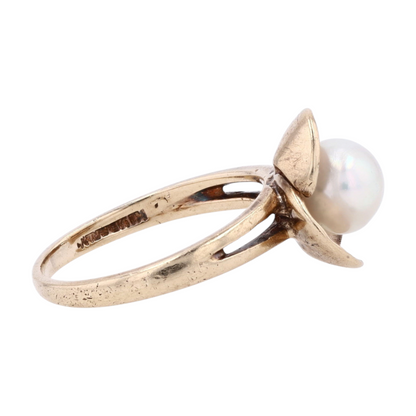 10K Yellow Gold Cultured Pearl Fashion Ring