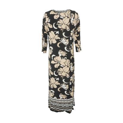 Black Floral Midi Dress