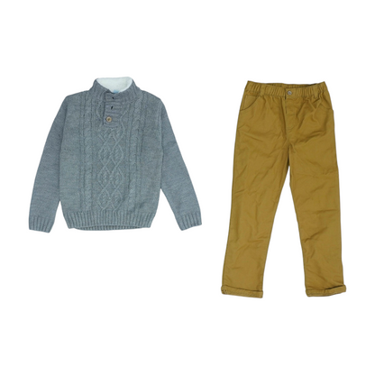 Gray Long Sleeve Set
