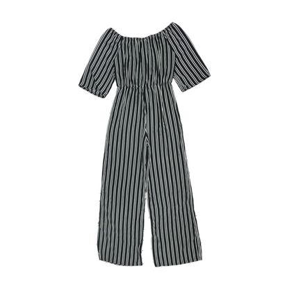 Black Striped Jumpsuit
