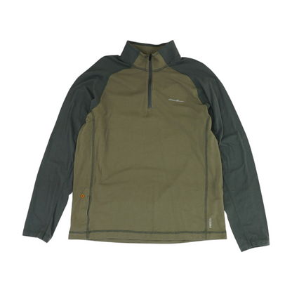Gray Color Block 1/4 Zip Pullover