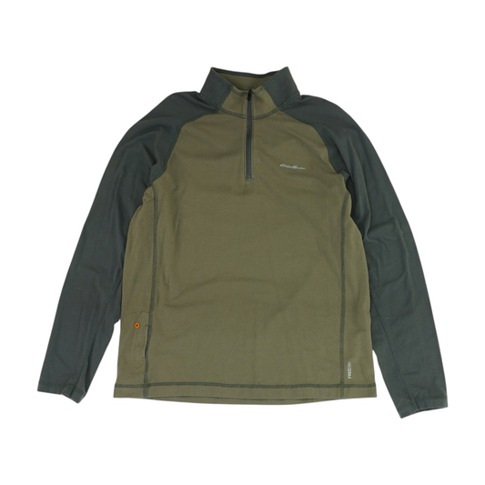 Gray Color Block 1/4 Zip Pullover