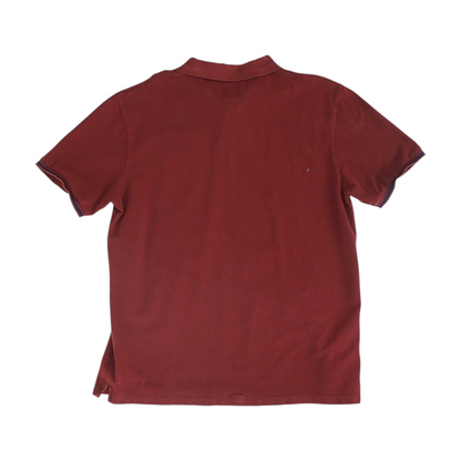 Red Solid Short Sleeve Polo