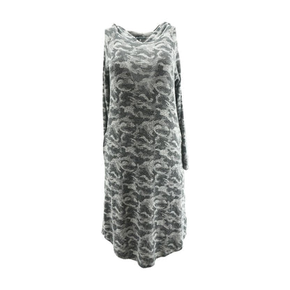 Gray Camo Midi Dress