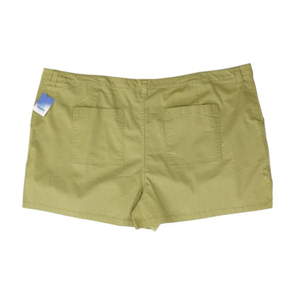 Green Solid Shorts