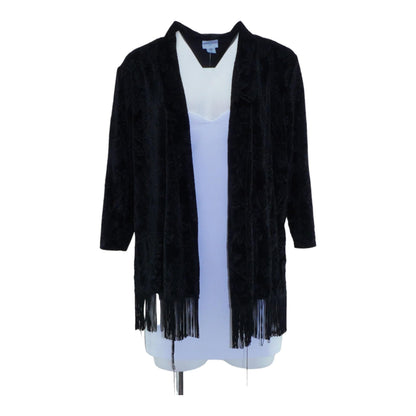 Black Solid Cardigan Sweater
