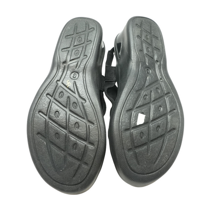 Black Wedged Sandals