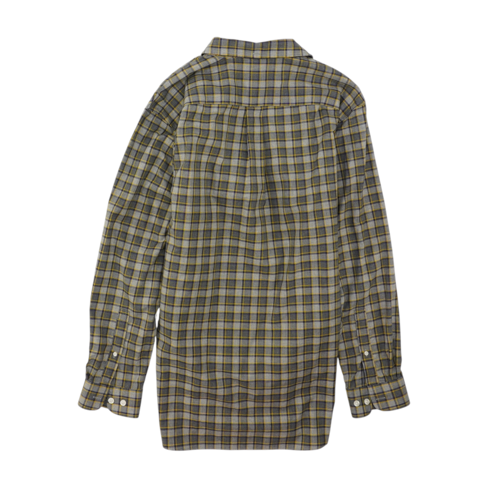 Gray Tall Plaid Long Sleeve Button Down