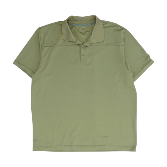 Green Solid Short Sleeve Polo